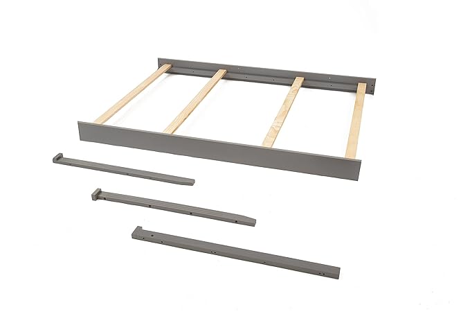 CC KITS Full-Size Conversion Kit Bed Rails for Sorelle Crib & Changer Combos - Solid Wood Rail - Toddler & Adult Rail for Full-Size Beds - Nursery & Baby Furniture (Gray - Berkley Crib & Changer)