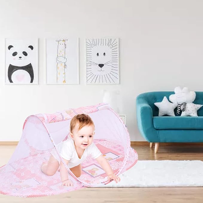 Baby Crib net, Breathable mesh Design Two-Way Zipper Easy Access, Infant Bed net, Cotton Polyester mesh for Safe Sleeping Infants Parents Travel Home use