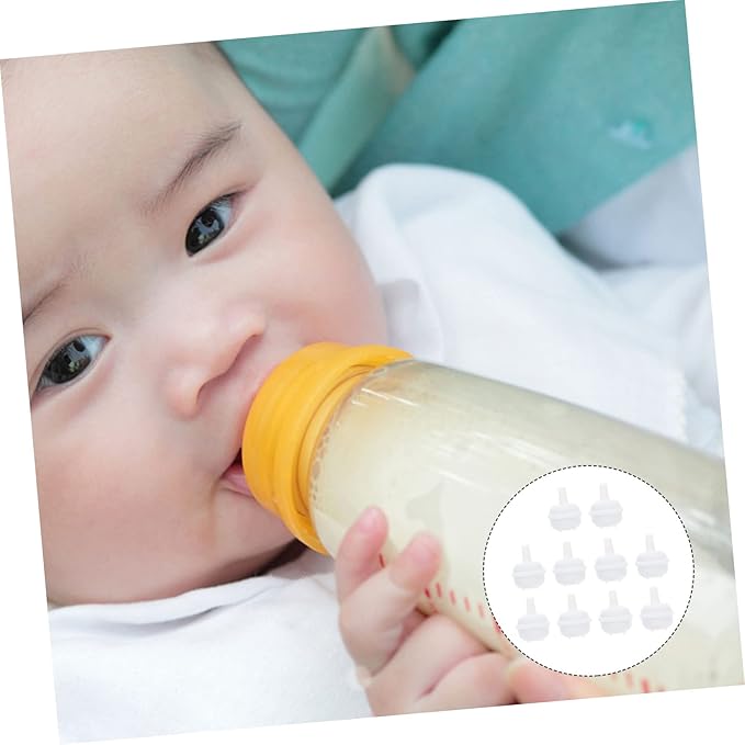 MERRYHAPY 10 Pack Baby Bottle Straw Bead Sippy Cup Milk Bottle Gravity Weights for Baby Safe Food Grade Silicone Easy to Carry Store