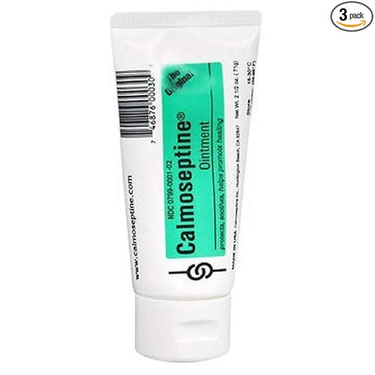 Calmoseptine Diaper Rash Ointment, 2.5 oz (Pack of 3), Moisturizing, Relieves Skin Irritation, Anti-Inflammatory, Ointment
