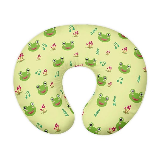 Forchrinse Cute Frog Mushroom Baby Nursing Pillow Cover Soft Polyester Nursing Breastfeeding Pillow Slipcover for Girls Boys