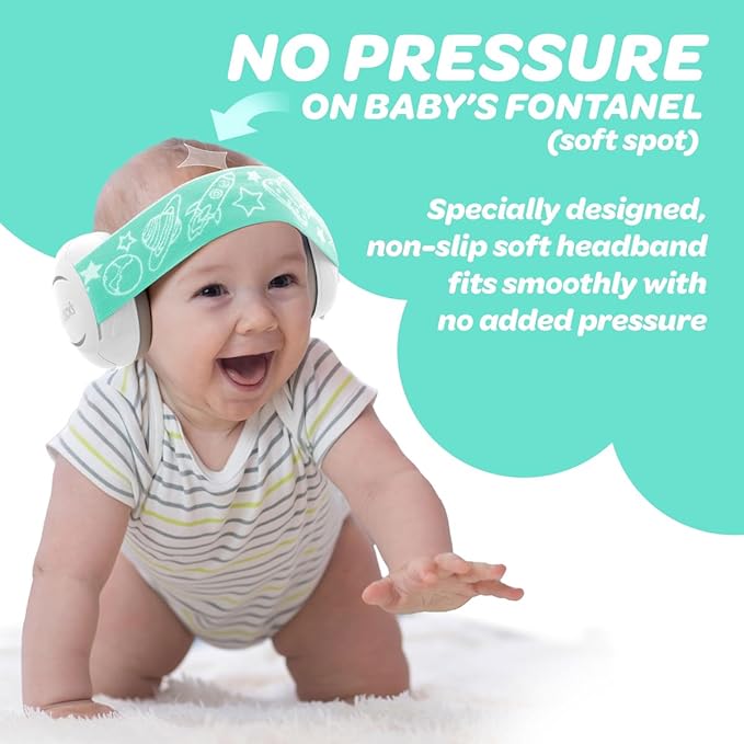 Mack's Baby Muffs | Baby Ear Muffs Noise Protection | High NRR | Noise Cancelling Headphones for Babies & Toddlers