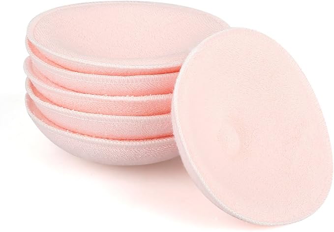 Organic Nursing Pads - 6 Washable Viscose Derived from Bamboo Breastfeeding, Reusable Breast Pads for Breastfeeding, Nipple Pad for Essentials
