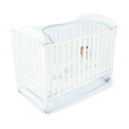Orzbow Crib Tent Canopy - Crib Cover to Keep Baby from Climbing Out, Protects from Climbing Out and, Insects, Mosquitoes, Encrypted Baby Mosquito Net with Two-Way Self-Locking Zippers, White