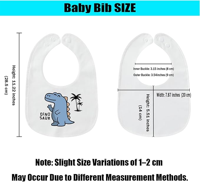 Cute Unisex-Baby Bib, Cotton Adjustable Waterproof Drooler, Birthday Gifts for Girls Boys 0-24 Months