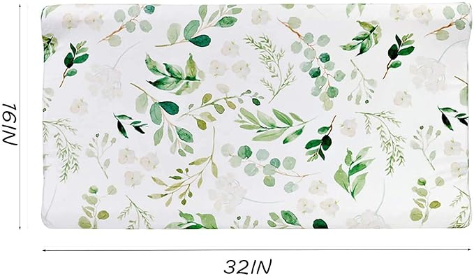 3PC Baby Changing Mat Cover Unisex Soft Changing Pad Cover Nappy Changing Travel Station Cover Fit for Any Standard Crib Changing Mat, Removable-32 x16 x4 （Just Cover）