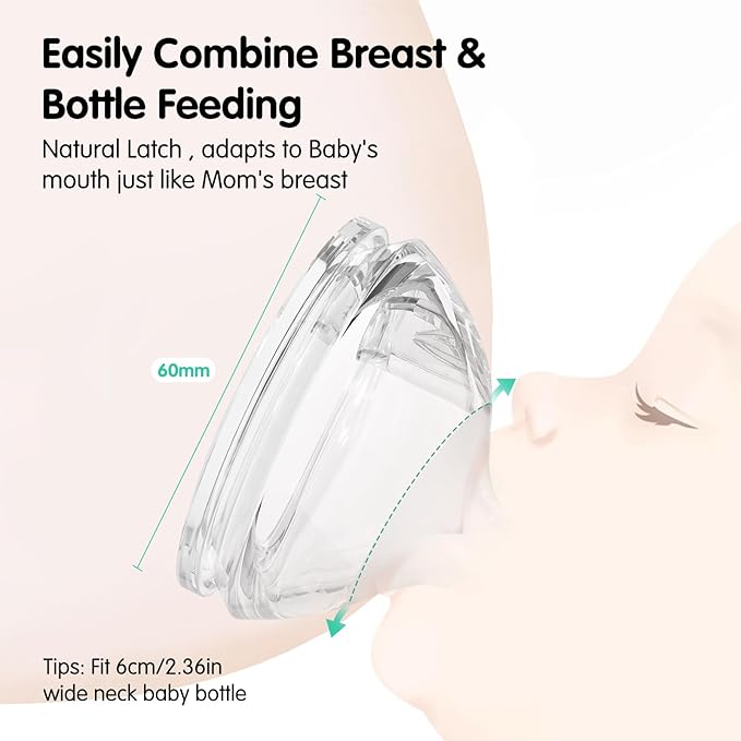Aynmer Natural Flow Baby Bottle Silicone Nipple，0+ Months, 4 Counts (SS)