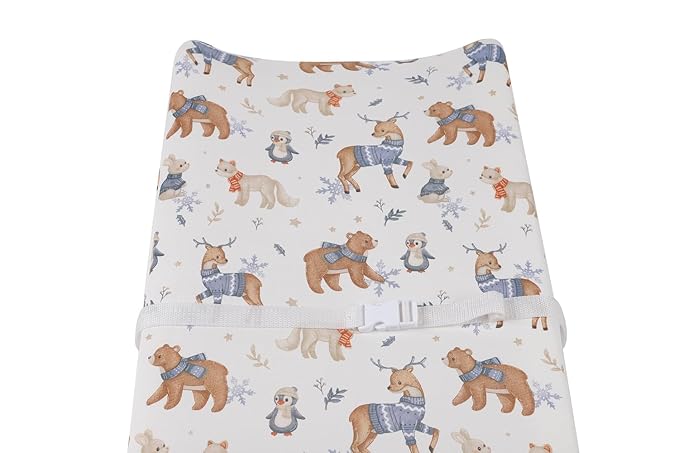 Changing Pad Cover Set 3 Pack Jersey Knit Ultra Soft for Baby Boys Girls Dark Blue/Brown/Bear Deer