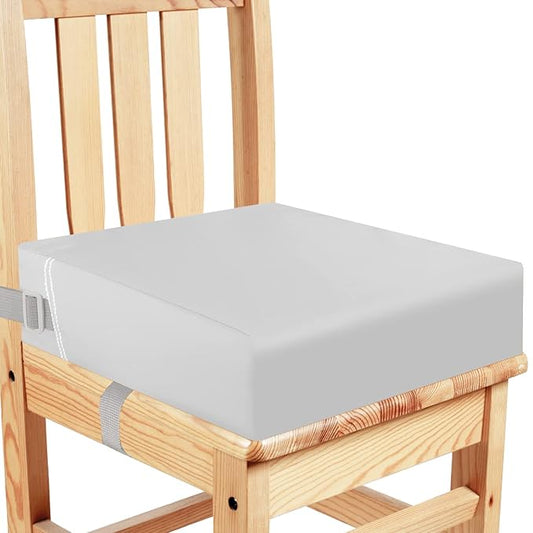 Toddler Booster Seat for Kitchen Chair Dining Table, Washable Thick Strong Support Portable Booster Chair for Toddlers Eating, Easy Cleaning Booster Seat Cushion Detachable with Adjustable Straps