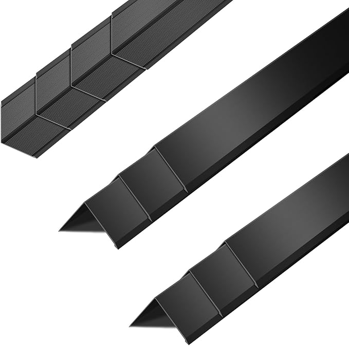 10PCS Black Aluminium Wall Corner Protector Guard 0.8x0.8x48” Corner Trim Molding L Metal Edge Protectors for Walls Corner Guards