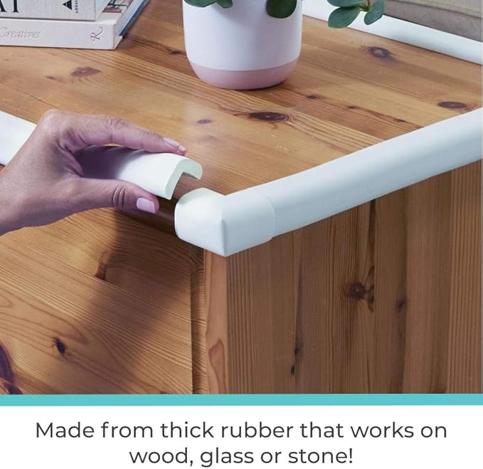 Toddleroo by North States - Foam Edge Protector Roll for Baby Proofing: Furniture Edge Safety Bumpers - 79 Inch Roll of Padding - White
