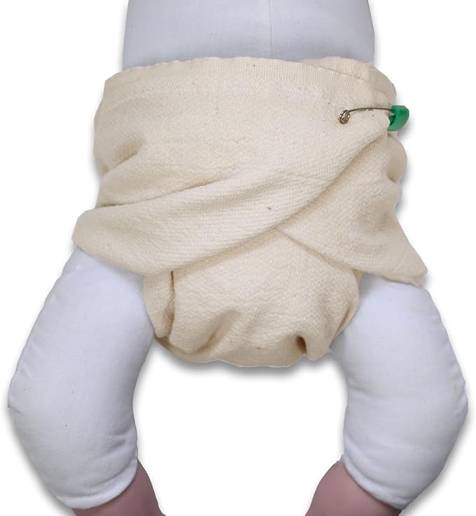 OsoCozy Unbleached Birdseye Flat Cloth Diapers (6 Pack) - 27 x 27 Inches, One-Layer Flat Cloth Baby Nappies Made of Soft, Durable 100% Birdseye Weave Cotton…