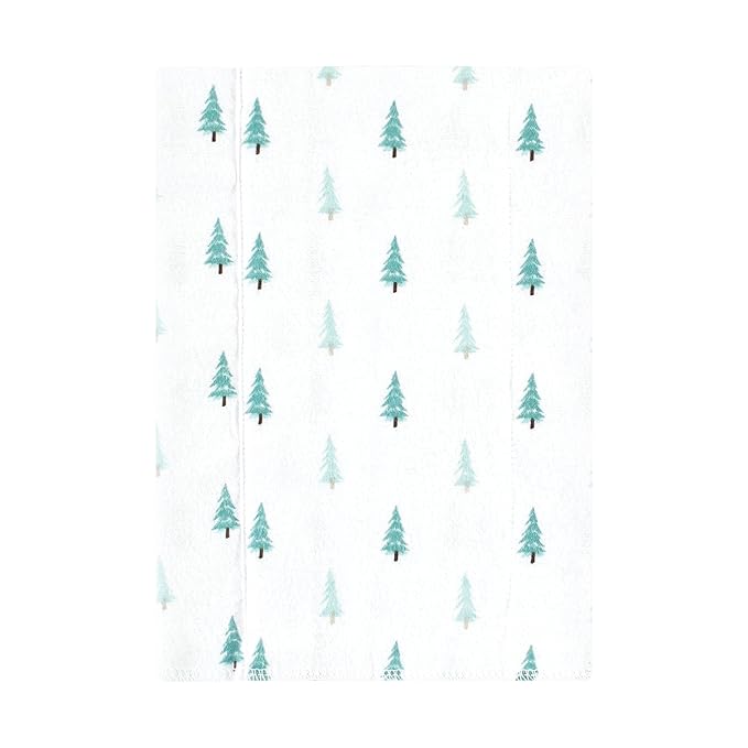 Hudson Baby Unisex Baby Cotton Flannel Burp Cloths, Neutral Woodland Pals 7-Pack, One Size