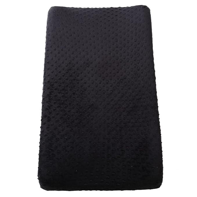 Changing Pad Cover Super Soft Dots Skin-Friendly Breathable Wipeable Changing Table Sheets for Baby Boy and Baby Girl （Black）