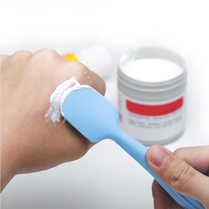 Gentle Application Baby Diaper Cream Spatula Silicone Handheld Scraping Spoon with Suction Base for Easy Storage
