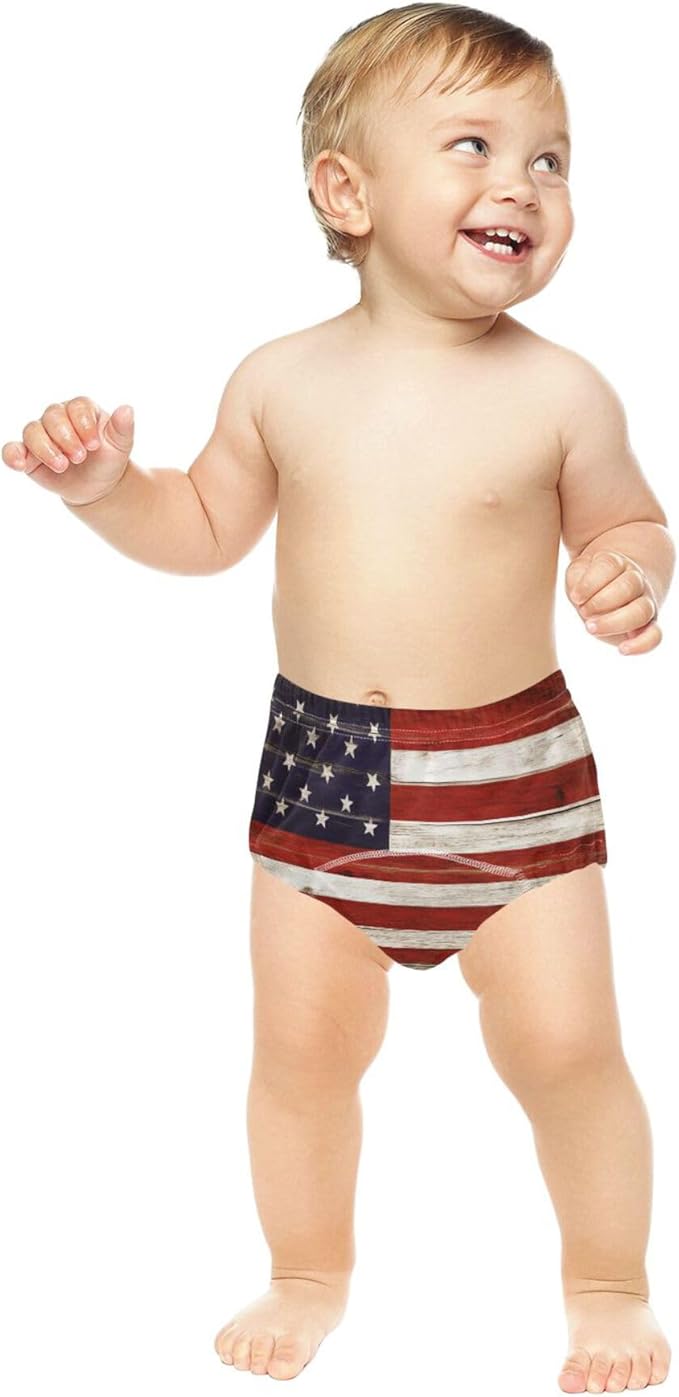 Little Girls Potty Training Pants Absorb Water Training Panties for Toddler Boys 3T Vintage American Flag Background