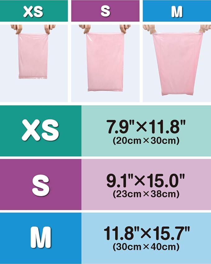 BOS Amazing Odor Sealing Baby Diaper Disposal Bags - Durable and Unscented [Size: S, Color: Pink] (150 count, Pack of 1) (150 Bags)