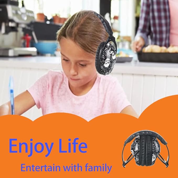 Kids Hearing Protection,25dB NRR Noise Reduction,Sound Proof for Kids,Toddler,Safety Earmuffs for Concert,Airplane,Autism,Monster Jam,Travel,School- Skull