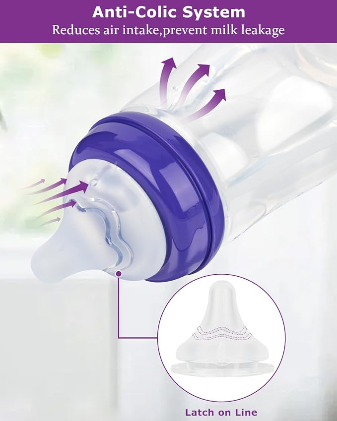 Silicone Nipples for Lansinoh Baby Bottle, Size S,Replacement Bottle Nipple,1m+,Slow Flow, 6 Count
