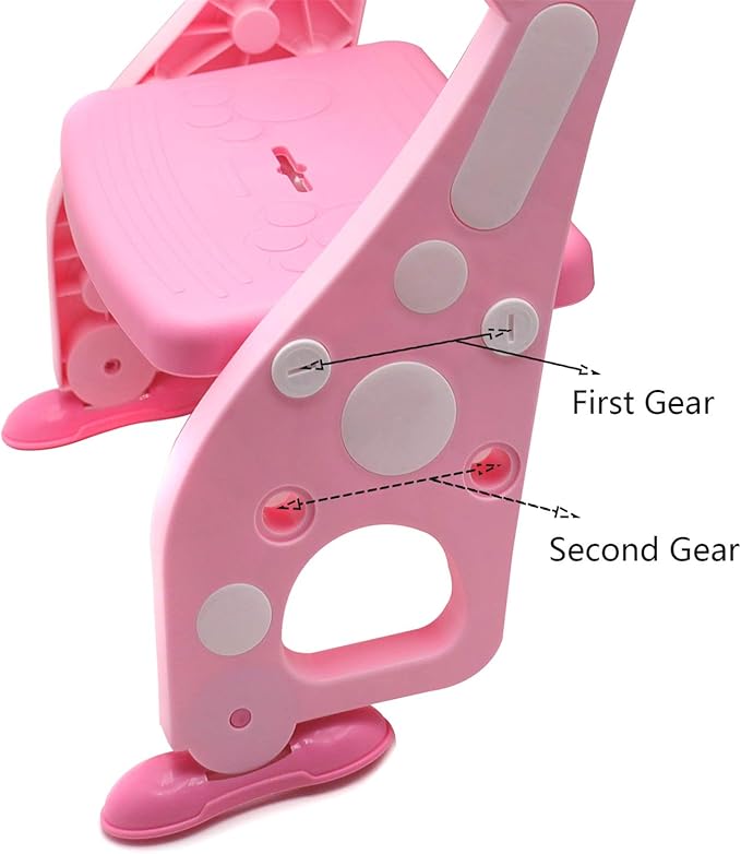 HTTMT- Pink Dear Kids Potty Training Seat w/Step Ladder Toilet Chair for Child Toddler [P/N: ET-BABY001-PINK]