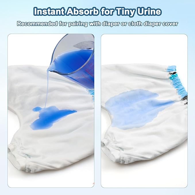 MOEMOE BABY Leakproof Bedwetting Diaper Pants Absorbent Overnight Diaper Short for Boys and Girls 2 Packs