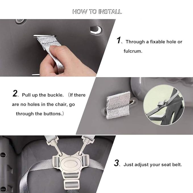 High Chair Strap Replacement, Baby Trend Five Point High Chair Harness Adjustable Highchair Strap Accessories