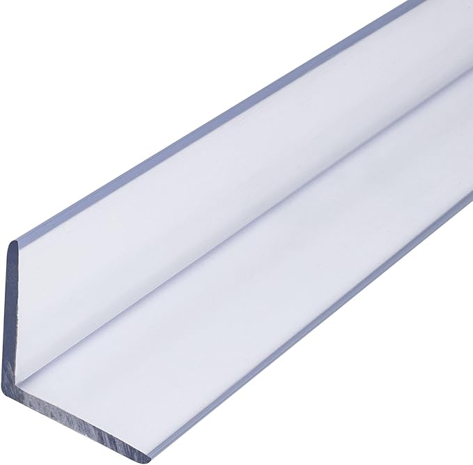 Outwater Plastics 1750-CL Butyrate 1-1/4 Inch X 1-1/4 Inch X 7/64 (.109) Inch Thick Clear Plastic Even Leg Angle Moulding 48 Inch Lengths (Pack of 3)