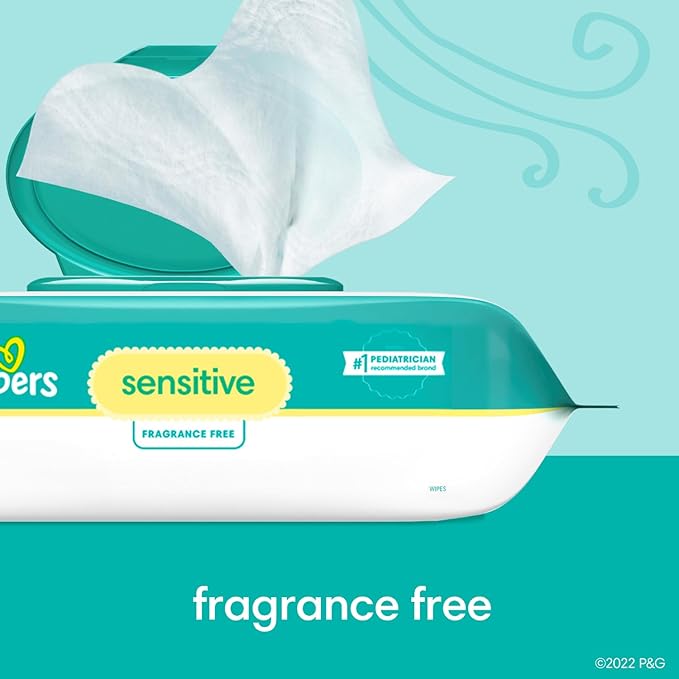 Pampers Easy Ups Pull On Training Underwear Boys, 4T-5T, 2 Month Supply (2 x 104 Count) with Sensitive Water Based Baby Wipes 12X Multi Pack Pop-Top and Refill (1008 Count)
