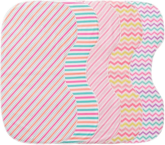 sleepyturtle Pack of 5,Baby Burp Cloths,Soft and Absorbent,Unisex,Easy to Use