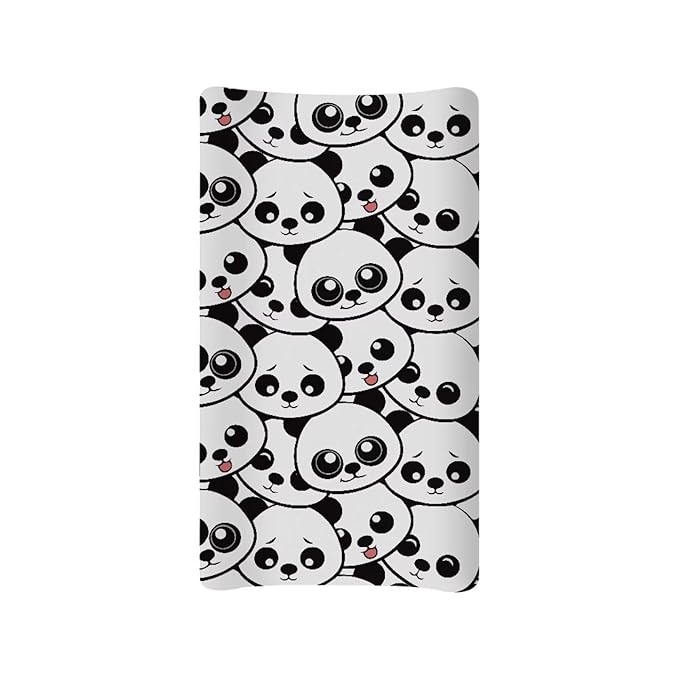 Panda Changing Pad Cover for Baby Girls Boys Diaper Change Table Sheet Cover Santa Claus Breathable Soft Changing Table Cover Mat Sheet Covers