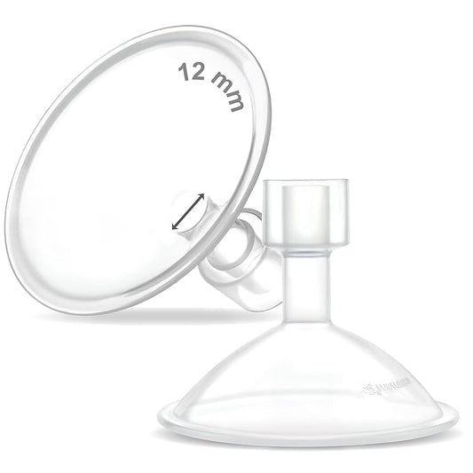 Maymom MyFit Crater Series 12mm Two-Piece Design Small Breastshield Compatible with Medela Breast Pump Parts; Replace Medela Shields; Fit Flex Connector; 2pc