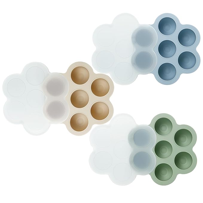 PandaEar 5 Pack Baby Food Freezer Tray & 3 Pack Baby Feeder Pacifier