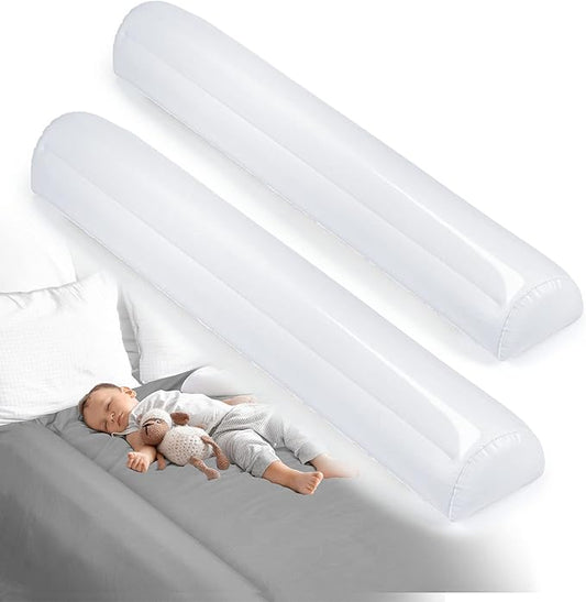 Rewondah [2-Pack] Travel Bed Rails for Toddlers | Inflatable Bed Rails, Blow up Bed Rails for Kids | Toddler Bed Guard Rail for Full, Queen, King Size Beds | Portable Bed Rail for Home, Hotel Travel
