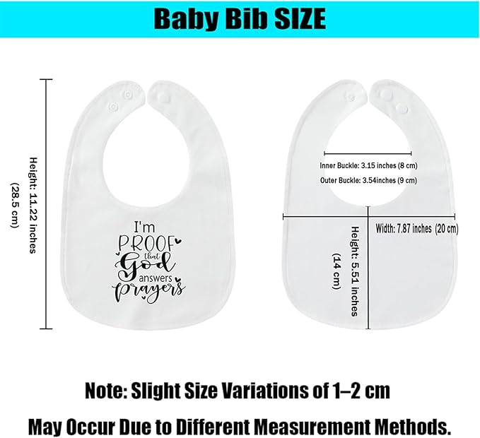 Cute Unisex-Baby Bib, Cotton Adjustable Waterproof Drooler, Birthday Gifts for Girls Boys 0-24 Months