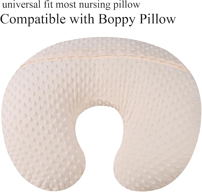 Dot Nursing Pillow Cover Set 2 Pack Nursing Pillow Slipcovers, Ultra Soft Compatible with Boppy Pillow,Standard Pillow for Baby Boy Girl Cream, Rabbit