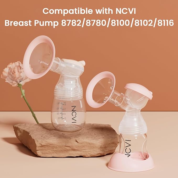 NCVI Replacement Flanges 32mm Compatible with 8780/8782/8100/8102/8122/8116/8128/8129, Breast Pump Accessories, BPA Free, 2 PCS (32mm Flange)