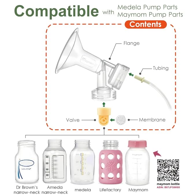 Maymom Breast Pump Kit Compatible with Medela Pump in Style Advanced Breastpumps NOT for Pump in Style with MaxFlow, 21 mm Breastshield