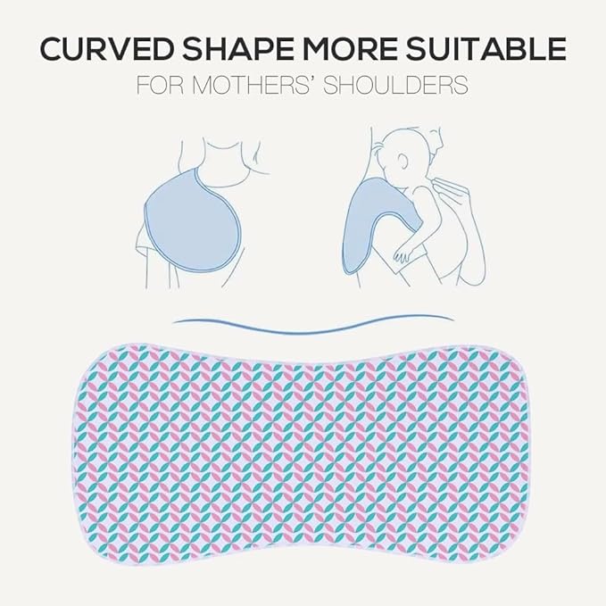 6 Pack Cotton Baby Burp Cloths Extra Absorbent Soft for Baby Boys and Girls (Pink02)