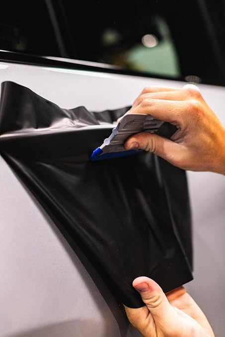 THE WRAP INSTITUTE - Monkey Strips #Cornergame – Premium Felt Buffers; Apply Wrap Film; Soft & Durable, Use Wet or Dry, Replaceable, Ultra-Thin Edge, High Precision on Curves & Edges; Blue (25-Pack)