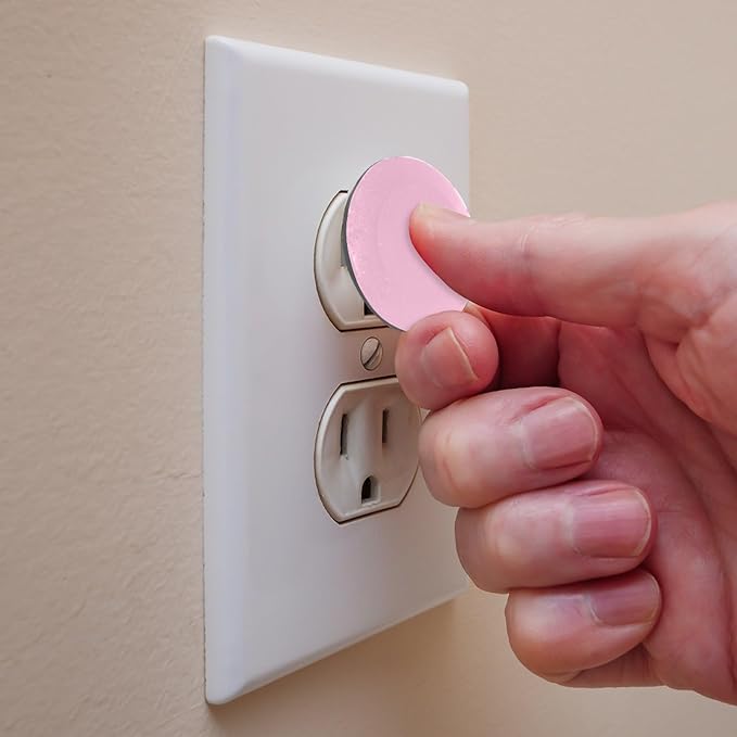 Pure Pink Color Outlet Covers Baby Proofing Safe & Secure Electric Plug Protectors | Sturdy Childproof Socket Covers for Home & Office | Easy Installation | Protect Toddlers & Babies