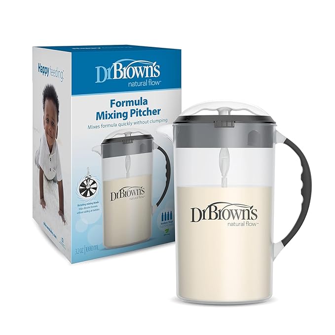 Dr. Brown's Insta-Prep Warm Water Dispenser with Baby Formula Mixing Pitcher, 36oz Black