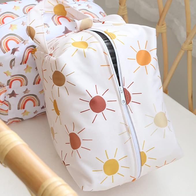 Lmbabter Wet Dry Bag 3PCS Diaper Organizer Bag Nappy Pouch Water- resistan Diaper Pod for Diaper Bag,Gym Bag,Travel Bag