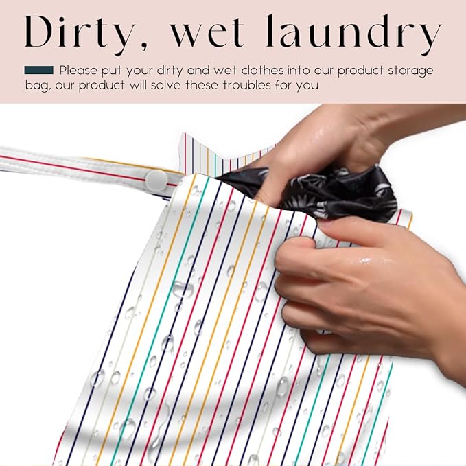 Wet Bag Wet Dry Bag for Swimsuit Travel Beach Pool Stroller Diapers Dirty Yoga Gym Clothes Waterproof Reusable