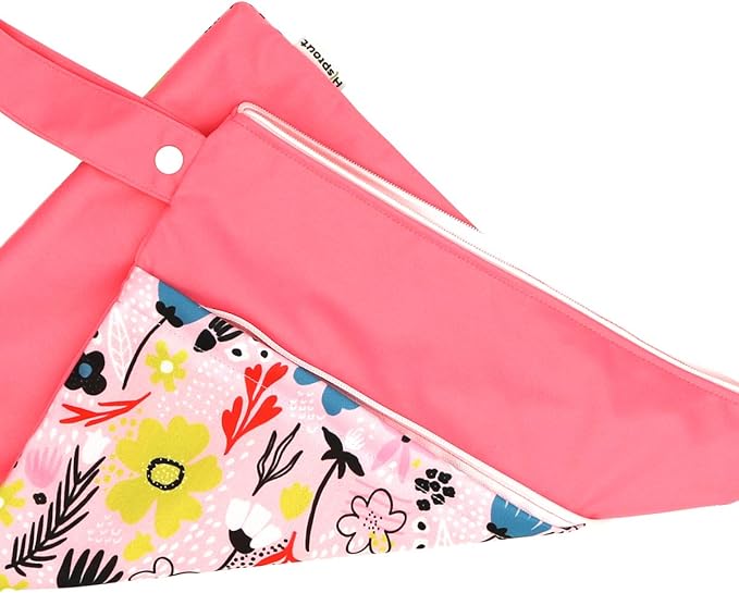 Grab and Go Wet Dry Cloth Diaper Bags -Waterproof Washable Reusable Diaper Organizer (simple bag, Dreaming Flower)