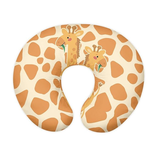 Forchrinse Cartoon Giraffe Nursing Pillow Cover Removable Cover for Breastfeeding Pillows,Ultra Soft Baby Nursing Pillows for Baby Boys Girls