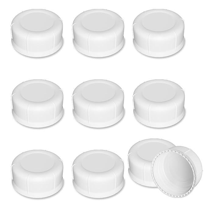 10PCS Baby Bottle Caps for Dr Brown Narrow Bottles, Travel Bottle Lids Replacement for Narrow-Neck Bottle, Tight and Leak-Proof, White