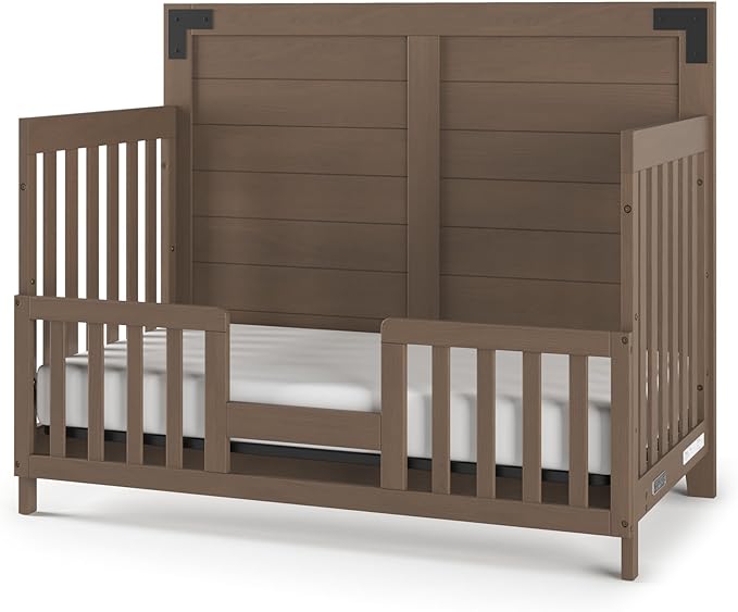 Child Craft Toddler Bed Guard Rail Converts Lucas 4-in-1 Convertible Crib into Toddler Bed, Made of Pinewood, Baby Safe Non-Toxic Finish (Dusty Heather)