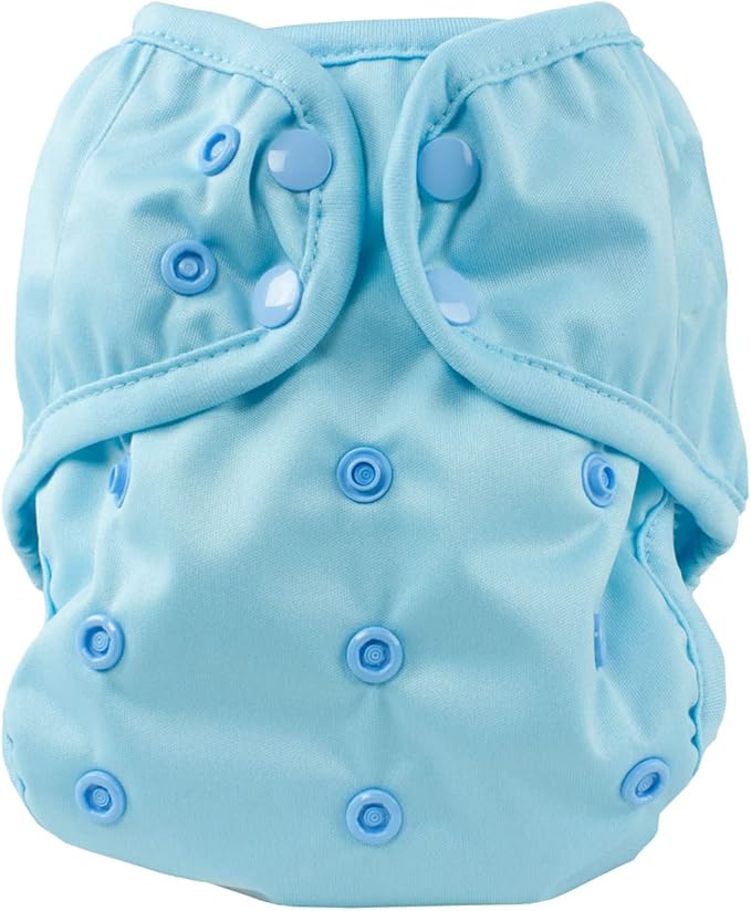 OsoCozy One Size Cloth Diaper Covers - Adjustable Snap Fit & Double Leg Gussets for Baby Boys & Girls from 8-35 Pounds. Use with Prefold, Flat or Fitted Cloth Diapers or Snap-in Inserts.