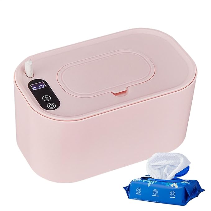 Wet Wipes Dispenser - Baby Wipe Warmer, Baby Portable Large Capacity Wipes Dispenser, Smart Temperature Control Large Capacity Wipe Warmer, Adjustable Wipe Heater Diaper Wipe Warmer for Wet Wipes