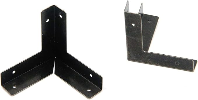 Coshar 1.3" Antique Corner Three-Sided Copper Corner Protector Decorative Edge Cover Bronze Corner for Wooden Boxes, Pack of 16 (33mm)